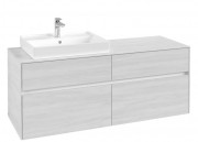 Тумба под раковину Villeroy & Boch Collaro 140х50 см ДСП белое дерево C08500E8