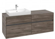 Тумба під раковину Villeroy & Boch Collaro 140х50 см ДСП кам'яний дуб C08500RK