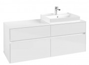 Тумба под раковину Villeroy & Boch Collaro 140х50 см ДСП белый матовый C08600MS