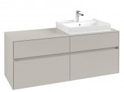 Тумба под раковину Villeroy & Boch Collaro 140х50 см ДСП мягкий серый C08600VK
