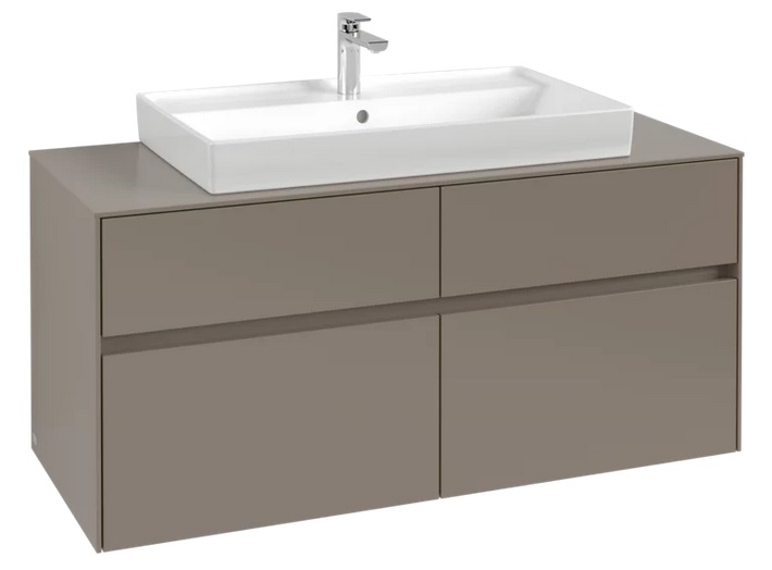 Тумба под раковину Villeroy & Boch Collaro 120х50 см ДСП трюфель серый C08700VG