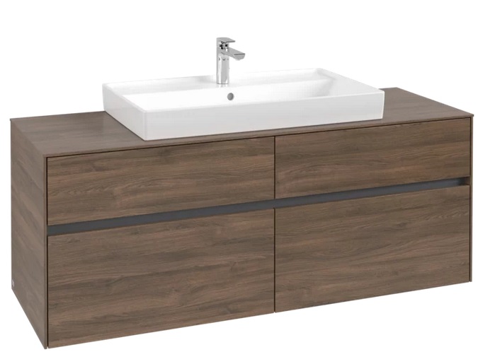 Тумба під раковину Villeroy & Boch Collaro 140х50 см ДСП дуб аризона C08800VH