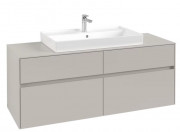 Тумба под раковину Villeroy & Boch Collaro 140х50 см ДСП мягкий серый C08800VK