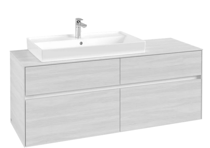 Тумба под раковину Villeroy & Boch Collaro 140х50 см ДСП белое дерево C08900E8