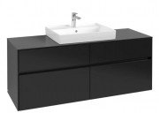 Тумба под раковину Villeroy & Boch Collaro 140х50 см МДФ черный матовый лак C08400PD