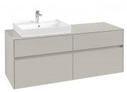 Тумба под раковину Villeroy & Boch Collaro 140х50 см ДСП мягкий серый C08500VK