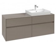 Тумба під раковину Villeroy & Boch Collaro 140х50 см ДСП сірий трюфель C08600VG