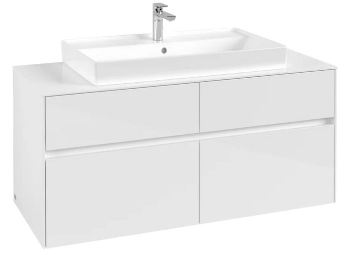 Тумба під раковину Villeroy&Boch Collaro 120х50 см ДСП білий матовий C08700MS