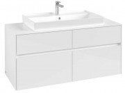 Тумба під раковину Villeroy&Boch Collaro 120х50 см ДСП білий матовий C08700MS