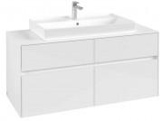 Тумба під раковину Villeroy&Boch Collaro 120х50 см ДСП білий матовий C08700MS