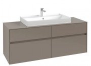 Тумба під раковину Villeroy & Boch Collaro 140х50 см ДСП сірий трюфель C08800VG