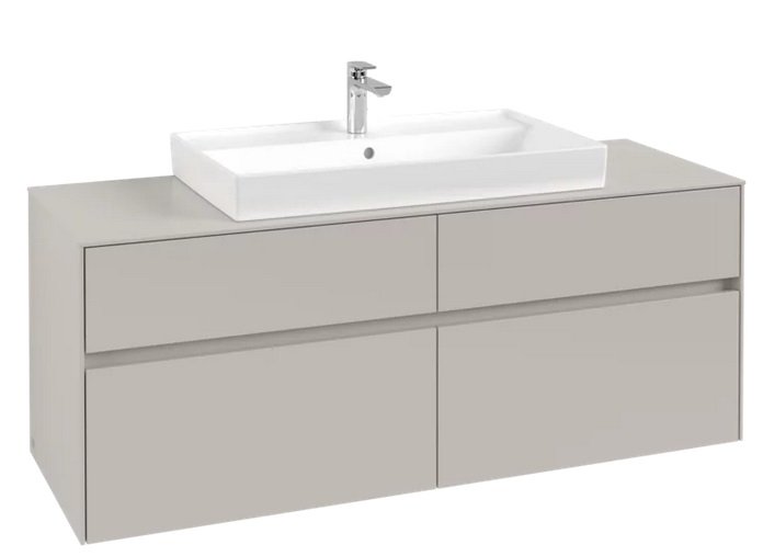 Тумба под раковину Villeroy & Boch Collaro 140х50 см ДСП мягкий серый C08800VK