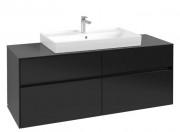 Тумба под раковину Villeroy & Boch Collaro 140х50 см МДФ черный матовый лак C08800PD