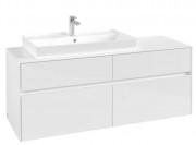 Тумба под раковину Villeroy & Boch Collaro 140х50 см МДФ глянцевый белый C08900DH