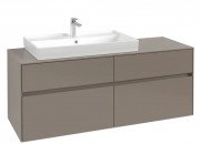 Тумба под раковину Villeroy & Boch Collaro 140х50 см ДСП трюфель серый C08900VG