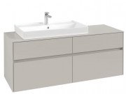 Тумба под раковину Villeroy & Boch Collaro 140х50 см ДСП мягкий серый C08900VK