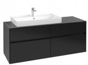Тумба под раковину Villeroy & Boch Collaro 140х50 см МДФ черный матовый лак C08900PD