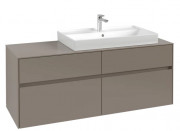 Тумба под раковину Villeroy & Boch Collaro 140х50 см ДСП трюфель серый C09000VG