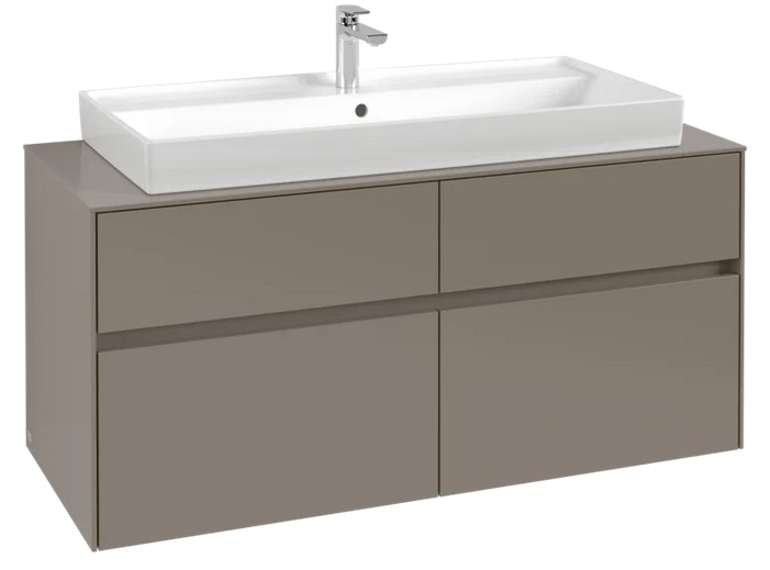 Тумба под раковину Villeroy & Boch Collaro 120х50 см ДСП трюфель серый C09100VG