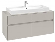 Тумба під раковину Villeroy&Boch Collaro 120х50 см ДСП м'який сірий C09100VK