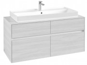 Тумба під раковину Villeroy & Boch Collaro 120х50 см ДСП біле дерево C09100E8