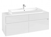 Тумба под раковину Villeroy & Boch Collaro 140х50 см ДСП белый матовый C09200MS
