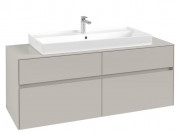 Тумба под раковину Villeroy & Boch Collaro 140х50 см ДСП мягкий серый C09200VK