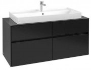 Тумба под раковину Villeroy & Boch Collaro 120х50 см МДФ черный матовый лак C09100PD