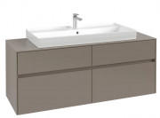 Тумба під раковину Villeroy & Boch Collaro 140х50 см ДСП сірий трюфель C09200VG