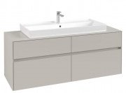 Тумба під раковину Villeroy&Boch Collaro 140х50 см ДСП м'який сірий C09200VK