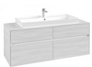 Тумба під раковину Villeroy&Boch Collaro 140х50 см ДСП біле дерево C09200E8