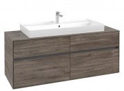 Тумба під раковину Villeroy & Boch Collaro 140х50 см ДСП кам'яний дуб C09200RK