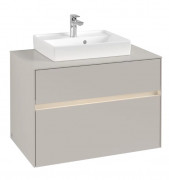 Тумба під раковину Villeroy & Boch Collaro 80х50 см із підсвічуванням ДСП м'який сірий C069B0VK