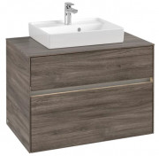 Тумба під раковину Villeroy & Boch Collaro 80х50 см із підсвічуванням ДСП кам'яний дуб C069B0RK