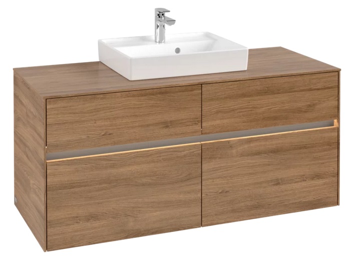 Тумба під раковину Villeroy & Boch Collaro 120х50 см із підсвічуванням ДСП дуб канзас C070B0RH