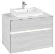 Тумба під раковину Villeroy & Boch Collaro 80х50 см із підсвічуванням ДСП біле дерево C069B0E8