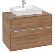 Тумба под раковину Villeroy & Boch Collaro 80х50 см с подсветкой ДСП дуб канзас C069B0RH