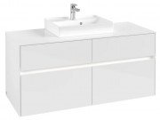 Тумба под раковину Villeroy & Boch Collaro 120х50 см с подсветкой ДСП матовый белый C070B0MS
