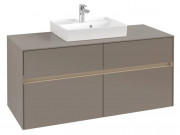 Тумба під раковину Villeroy & Boch Collaro 120х50 см із підсвічуванням ДСП трюфель сірий C070B0VG