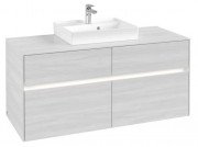 Тумба під раковину Villeroy & Boch Collaro 120х50 см із підсвічуванням ДСП біле дерево C070B0E8