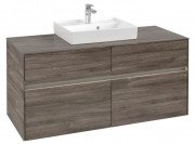 Тумба под раковину Villeroy & Boch Collaro 120х50 см с подсветкой ДСП каменный дуб C070B0RK