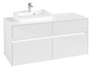 Тумба под раковину Villeroy & Boch Collaro 120х50 см с подсветкой ДСП матовый белый C071B0MS