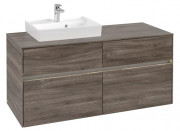 Тумба под раковину Villeroy & Boch Collaro 120х50 см с подсветкой ДСП каменный дуб C071B0RK