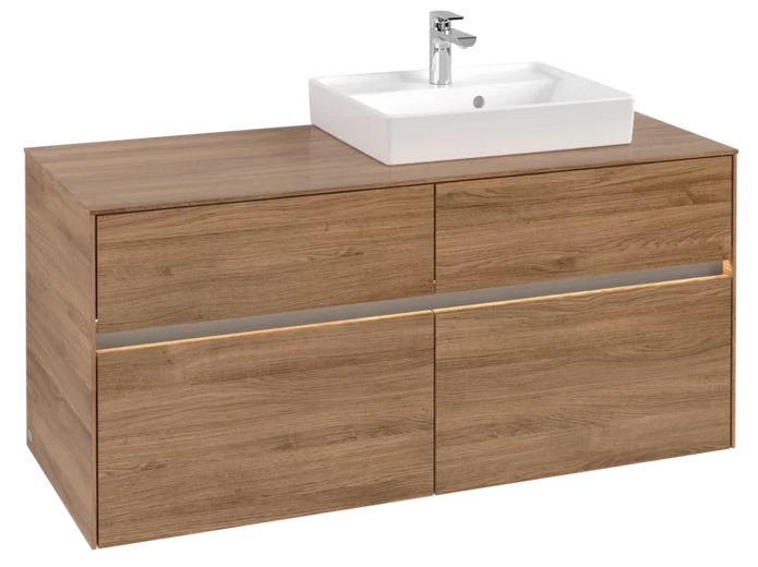 Тумба под раковину Villeroy & Boch Collaro 120х50 см с подсветкой ДСП дуб канзас C072B0RH