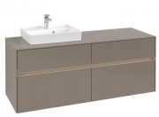 Тумба під раковину Villeroy & Boch Collaro 140х50 см із підсвічуванням ДСП трюфель сірий C074B0VG