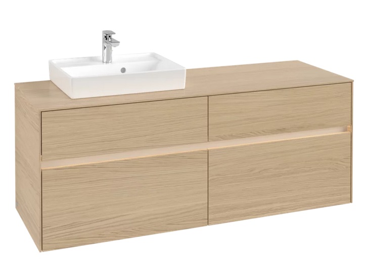 Тумба под раковину Villeroy & Boch Collaro 140х50 см с подсветкой ДСП северный дуб C074B0VJ