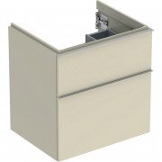 Тумба під раковину Geberit iCon 59,2x61,5x47,6 см ДСП пісочно-сірий глянсовий/ручка пісочно-сірий матовий 502.303.JL.1
