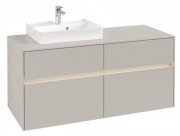 Тумба под раковину Villeroy & Boch Collaro 120х50 см с подсветкой ДСП мягкий серый C071B0VK