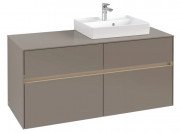 Тумба під раковину Villeroy & Boch Collaro 120х50 см із підсвічуванням ДСП трюфель сірий C072B0VG