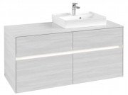 Тумба під раковину Villeroy & Boch Collaro 120х50 см із підсвічуванням ДСП біле дерево C072B0E8